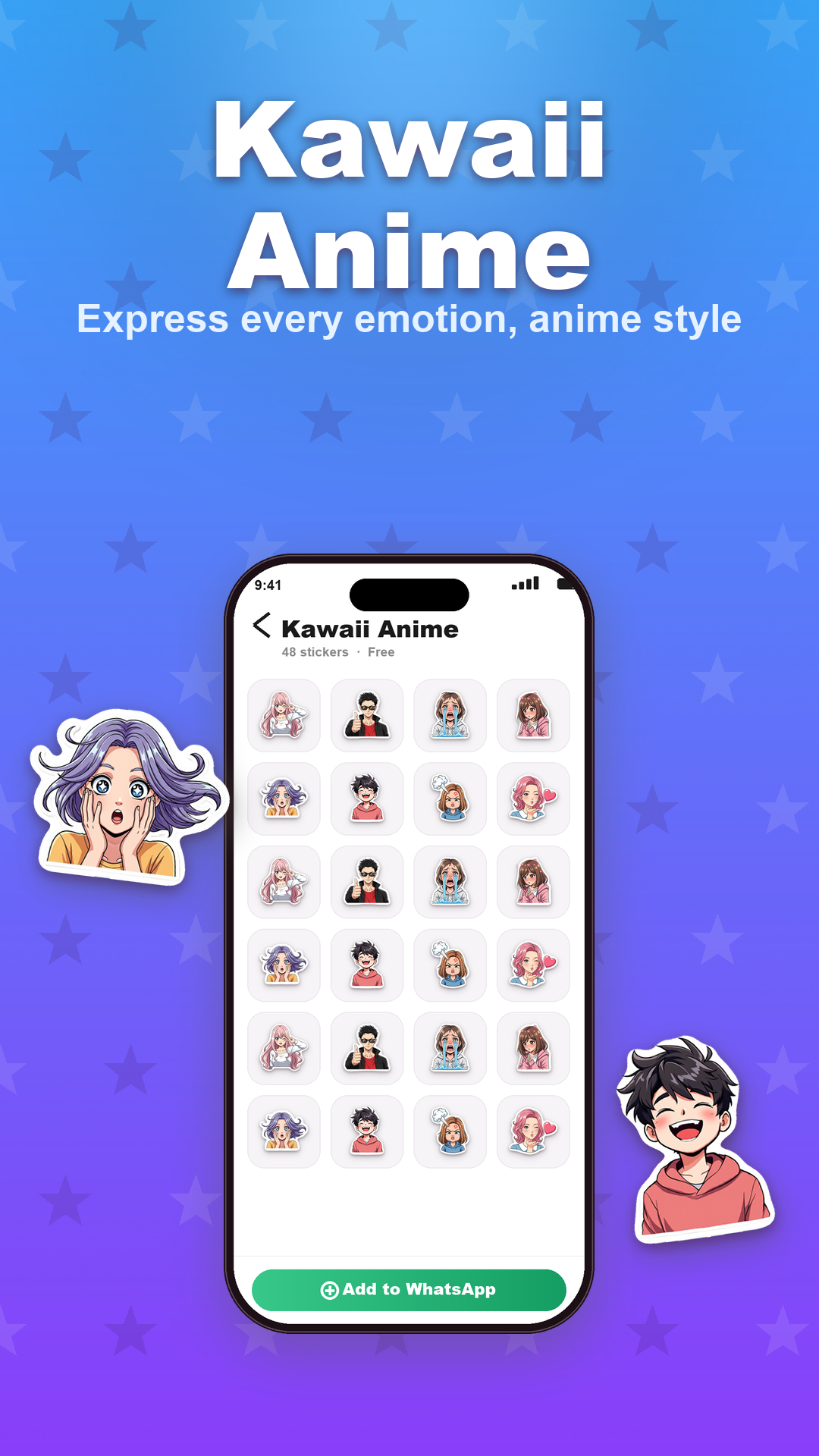 Kawaii Anime sticker pack