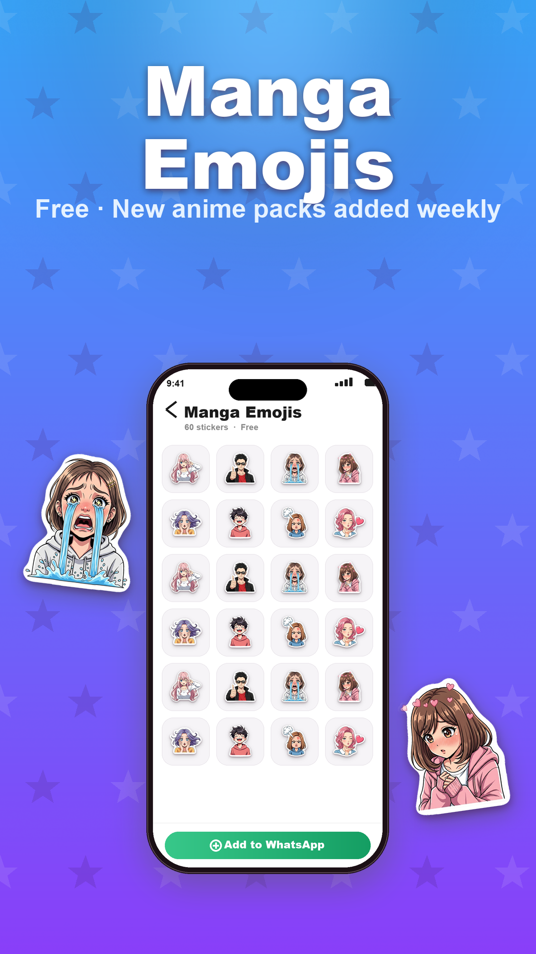 Manga emojis — new packs added weekly